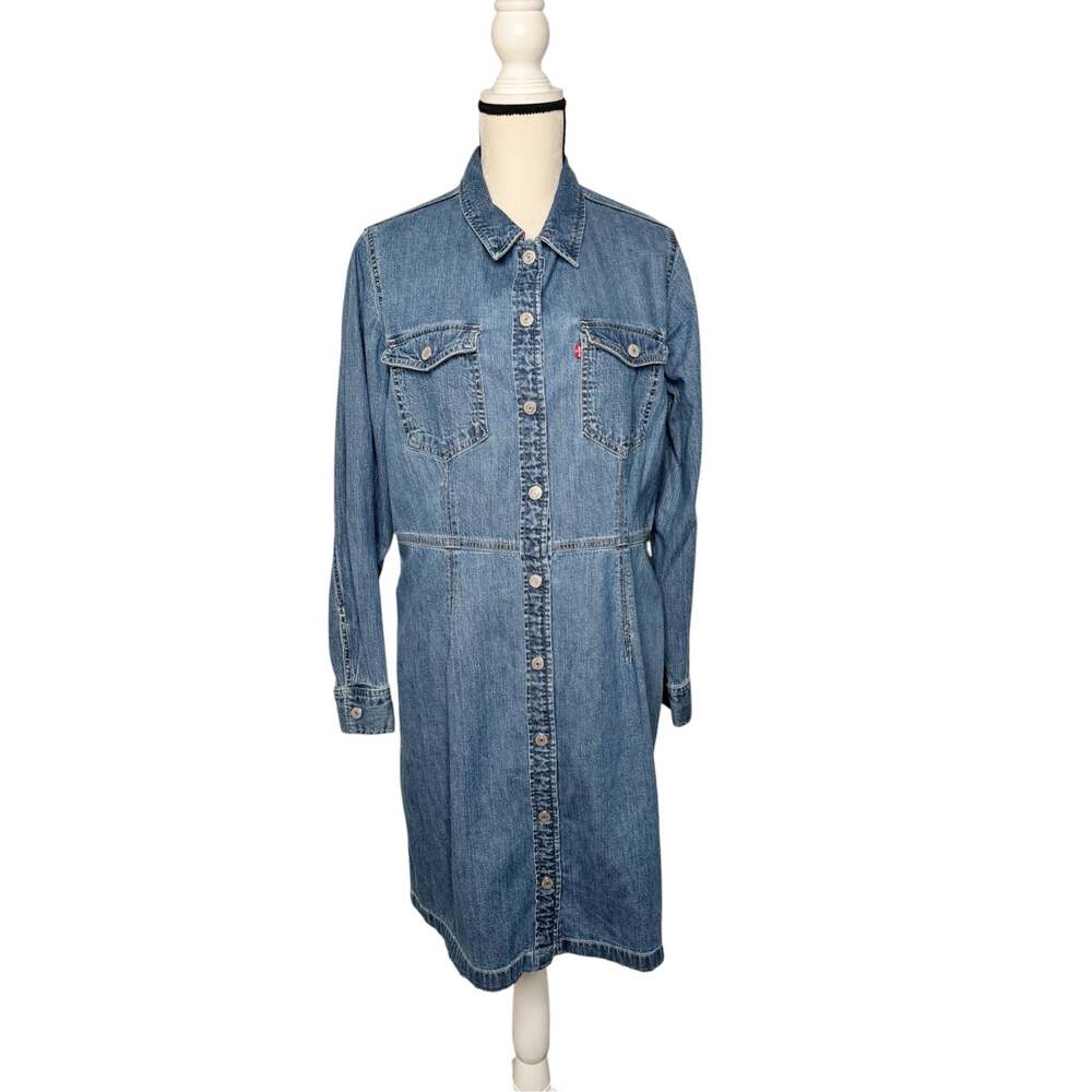 Levi's Women's Otto Western Denim Shirt Dress Size XL